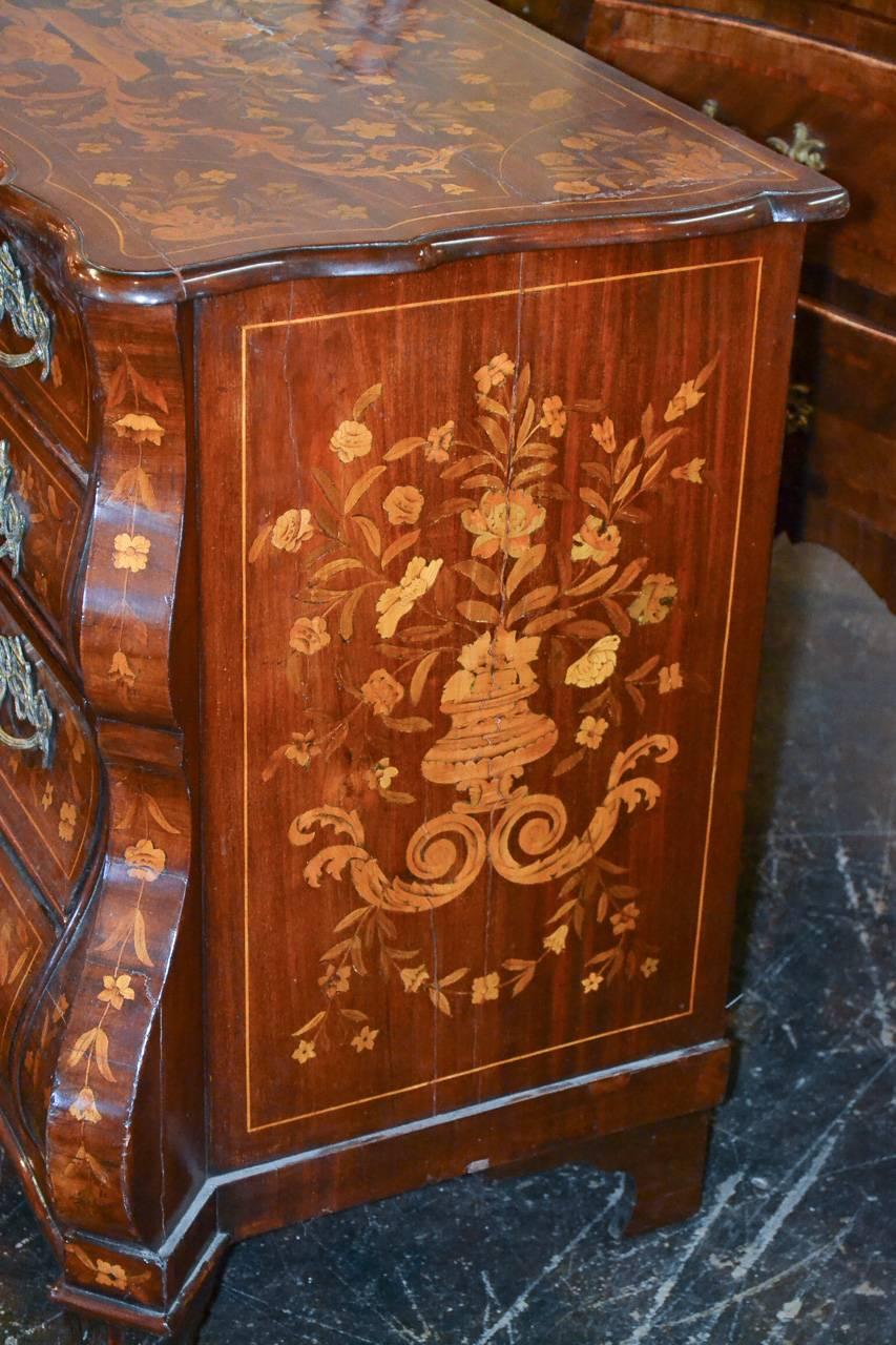 19th Century Dutch Marquetry Commode 2