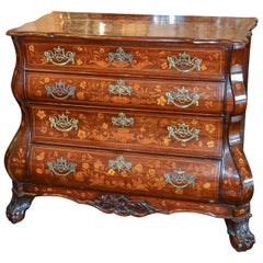 19th Century Dutch Marquetry Commode