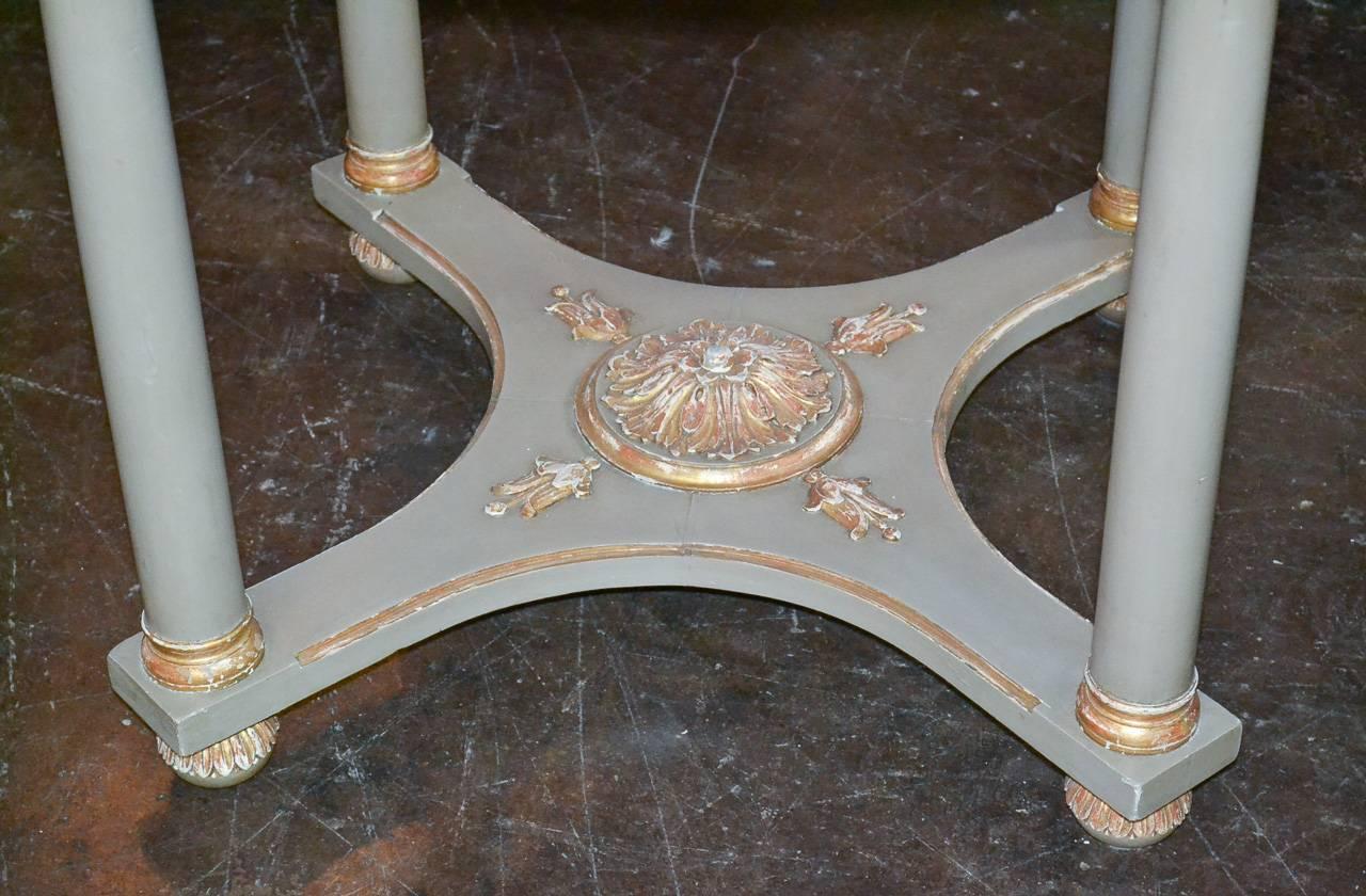 Marble French Empire Parcel-Gilt Occasional Table