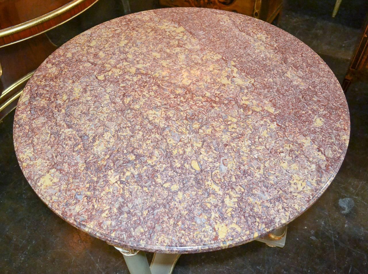 Early 20th Century French Empire Parcel-Gilt Occasional Table