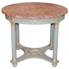 French Empire Parcel-Gilt Occasional Table