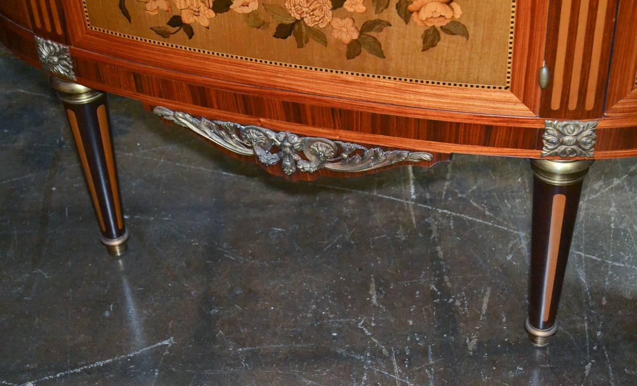 Italian Marquetry Inlaid Server In Good Condition In Dallas, TX