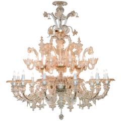 Exceptional Italian Murano Glass Venetian Chandelier 4