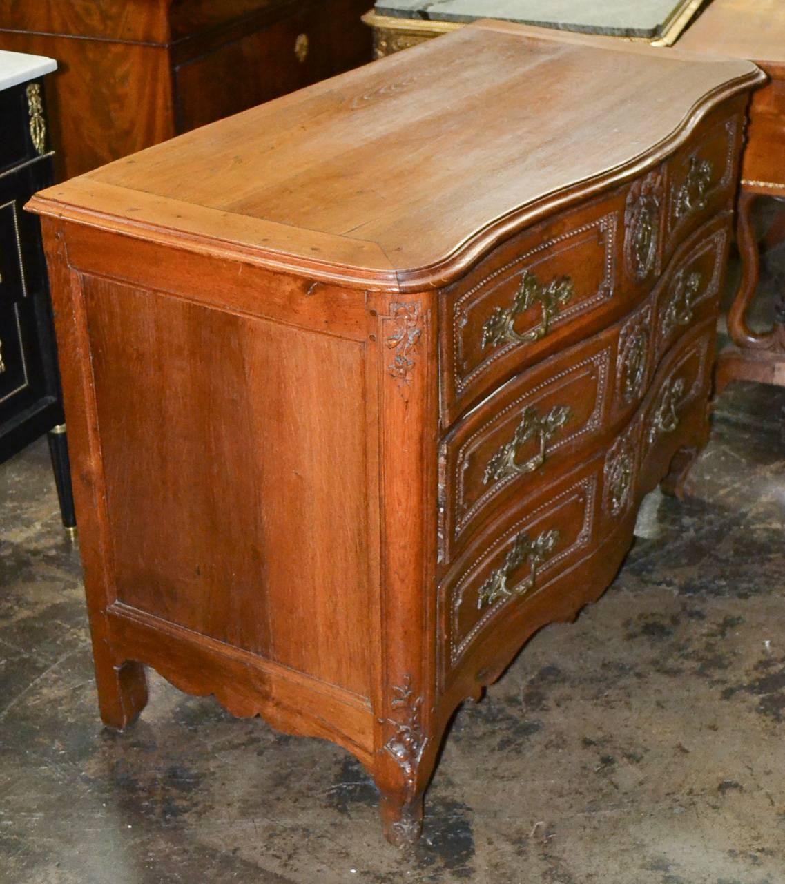 19th Century French Carved Oak Commode 2