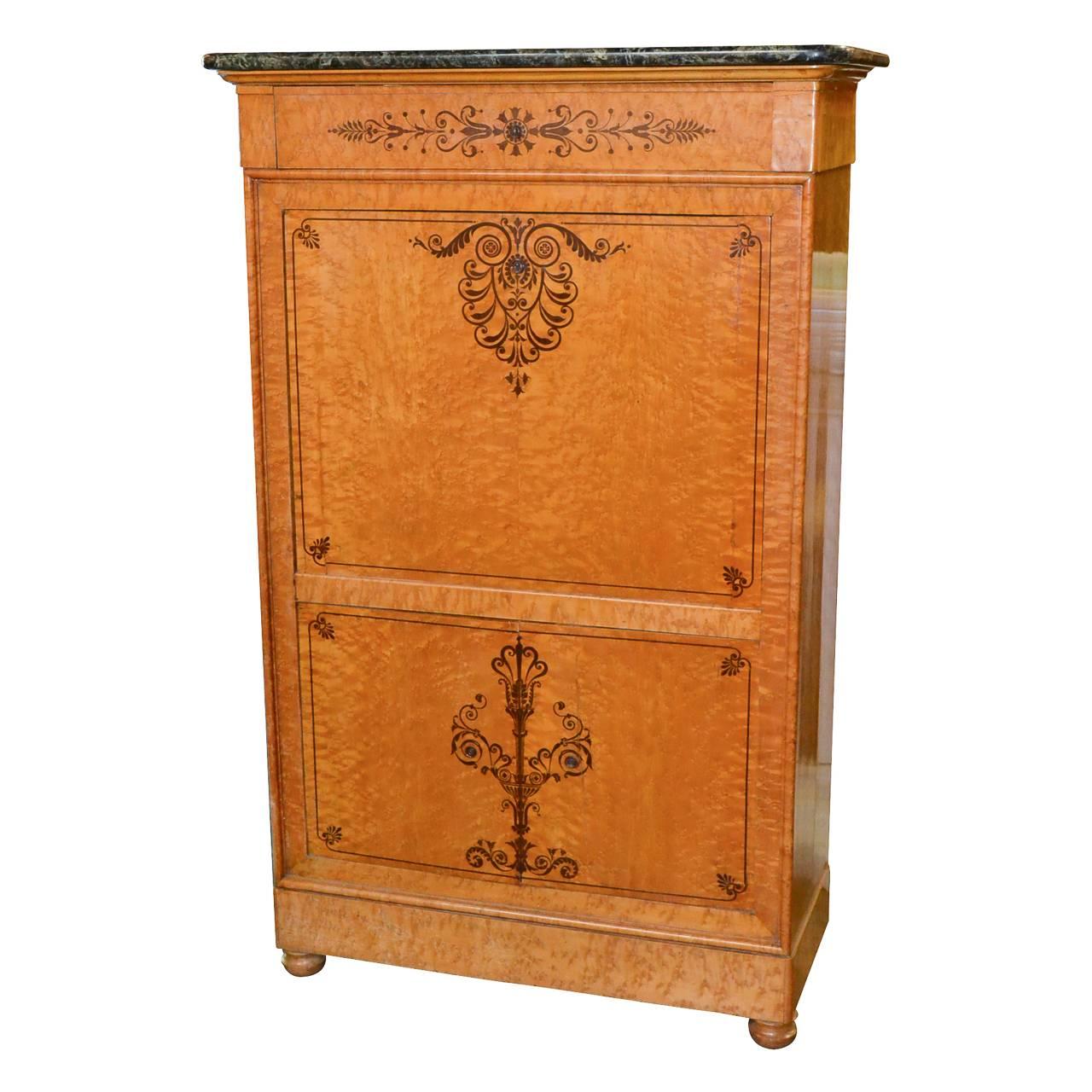 Superb 19th Century French Charles X Secretaire