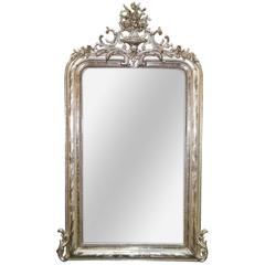 19th Century Silver Louis Philippe Mirror 3