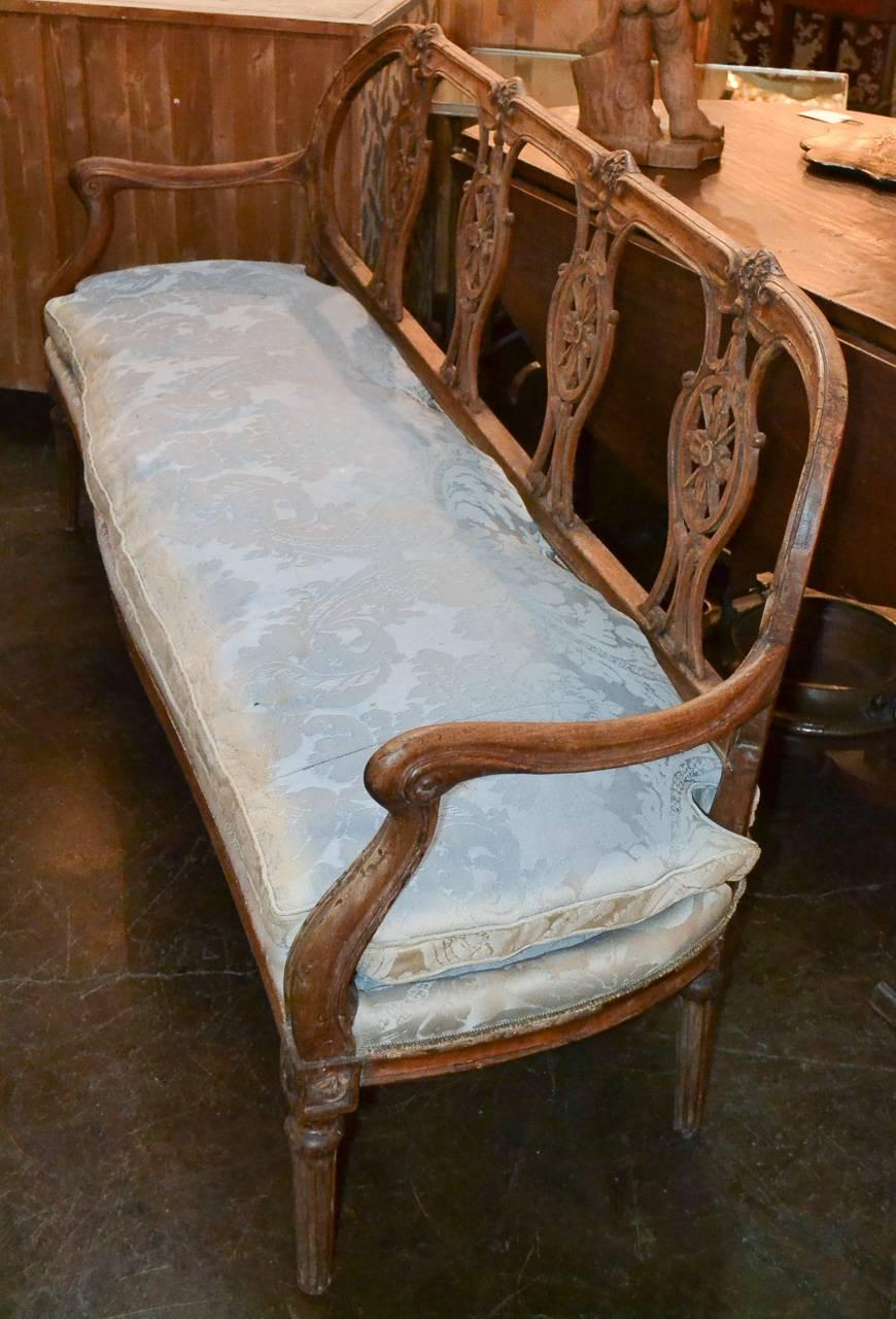 19th Century French Carved Settee 1