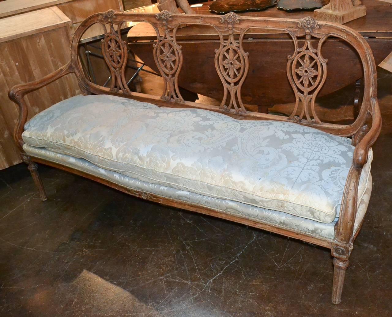 19th Century French Carved Settee 2