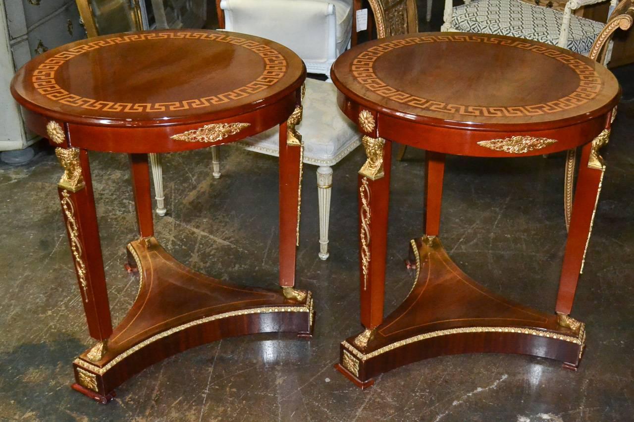 Nice Pair of Italian Empire Side Tables 2