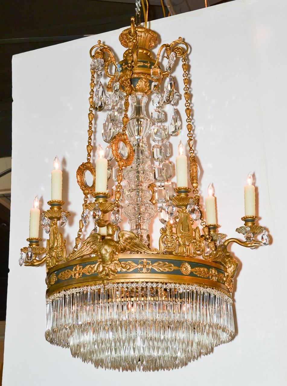 Superb 19th Century French Empire Chandelier In Good Condition In Dallas, TX