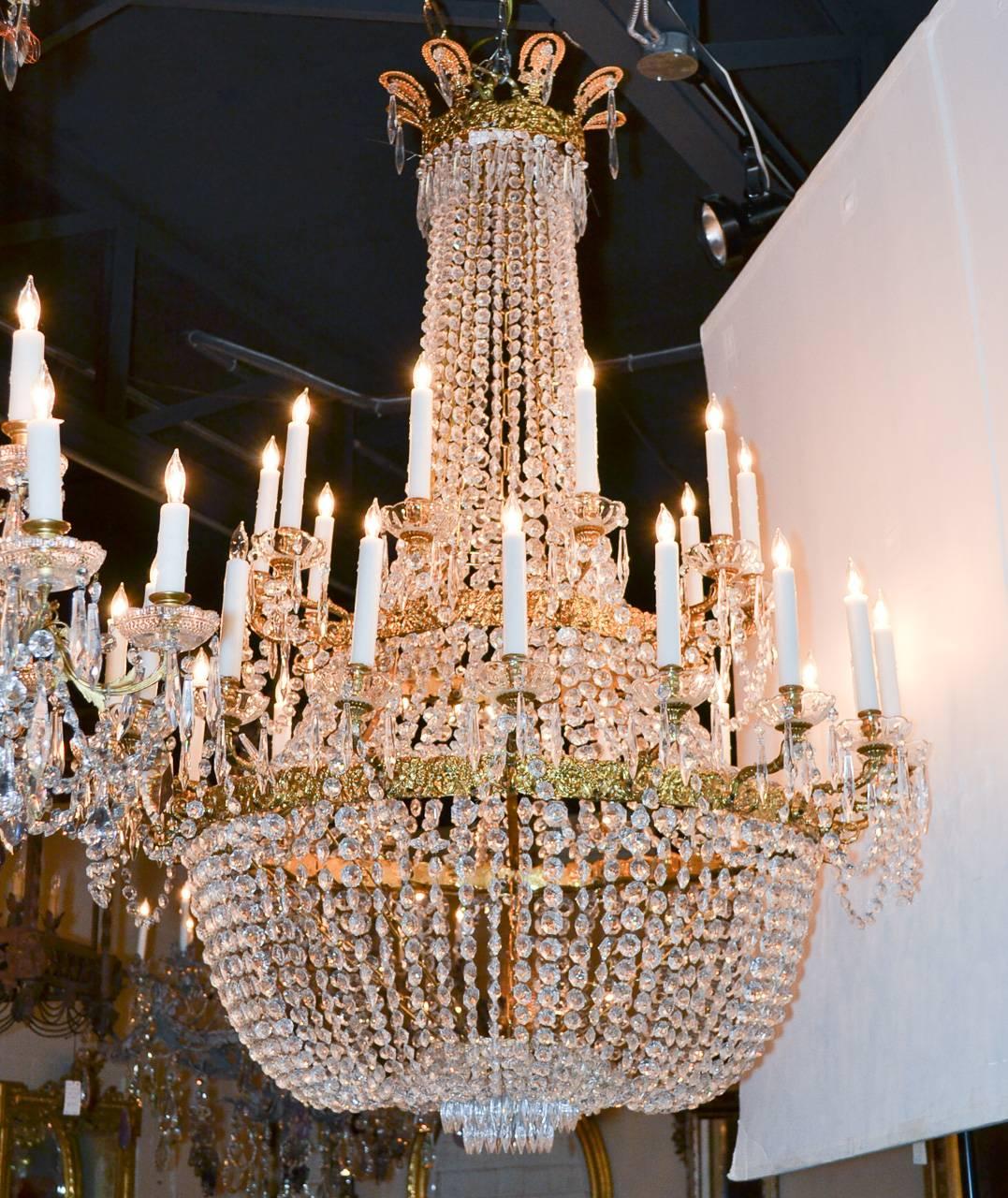 Impressive French Basket Form Chandelier 1