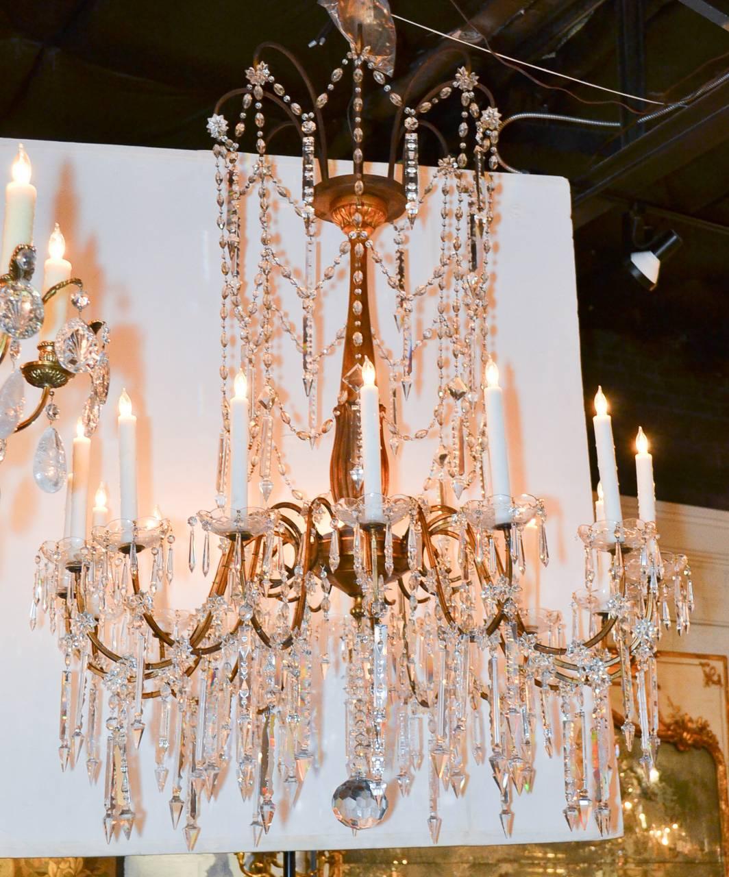 Crystal Outstanding 19th Century Italian Chandelier For Sale