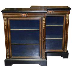 Antique Pair of 19th Century French Napoleon III Bookcases