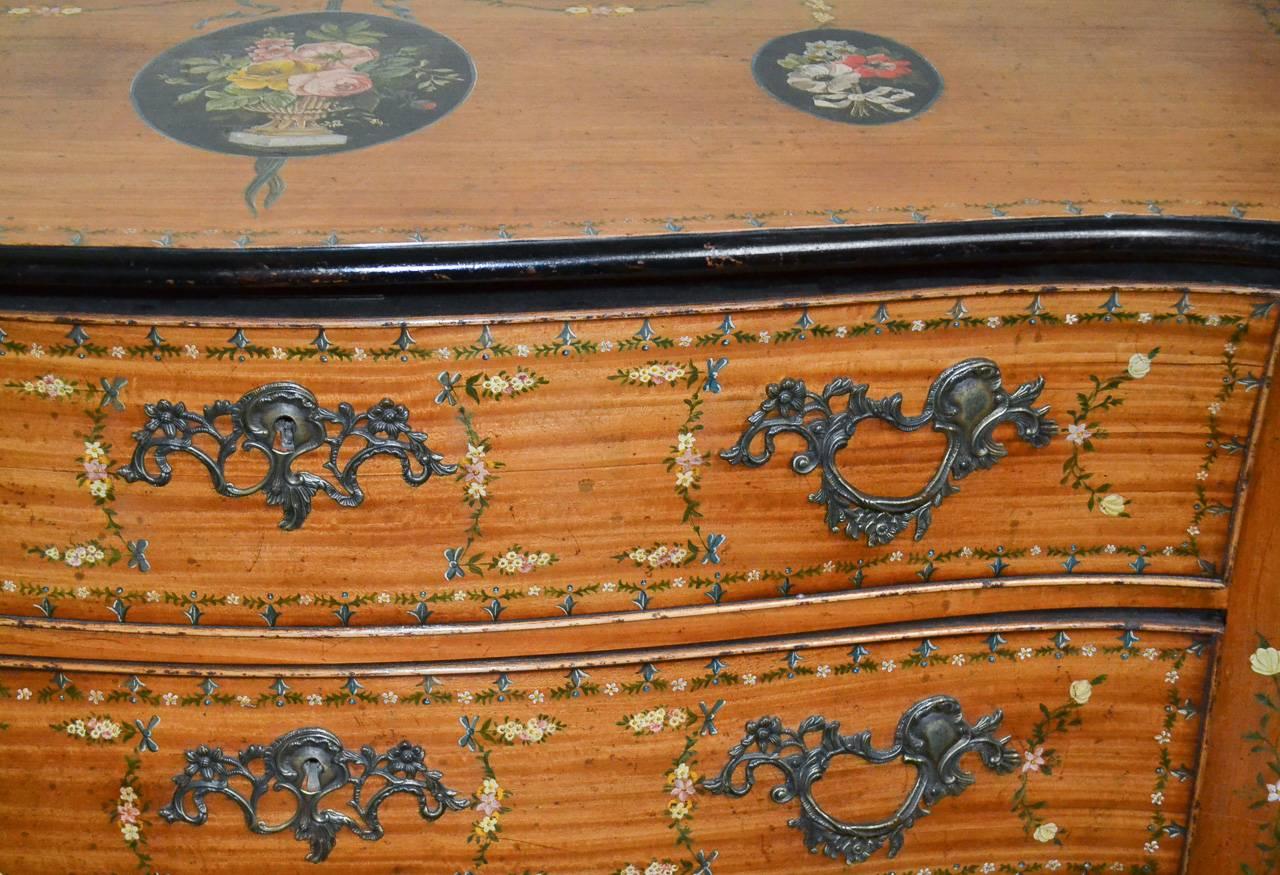 19th Century English Hand-Painted Commode 3