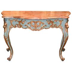 19th Century French Louis XVI Parcel-Gilt Console 12