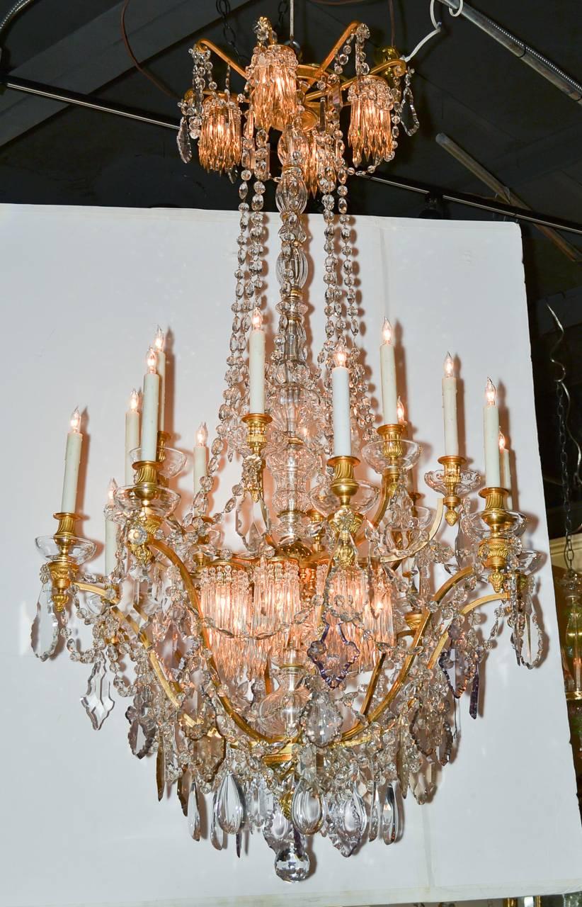 Outstanding 19th Century French Dore Bronze Chandelier In Good Condition In Dallas, TX