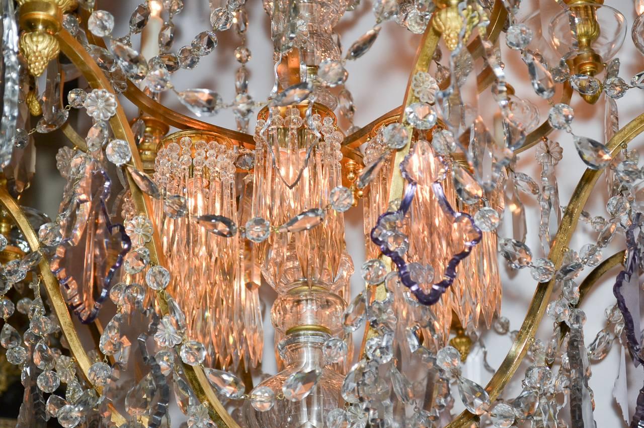Crystal Outstanding 19th Century French Dore Bronze Chandelier