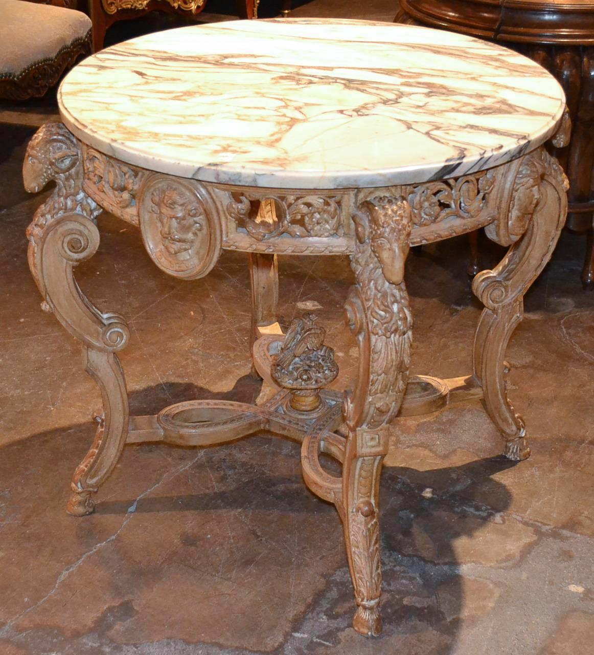19th Century English Carved Center Table 4
