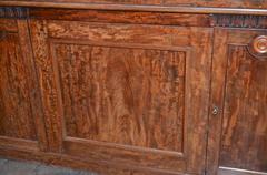 French Empire Burl Walnut Buffet