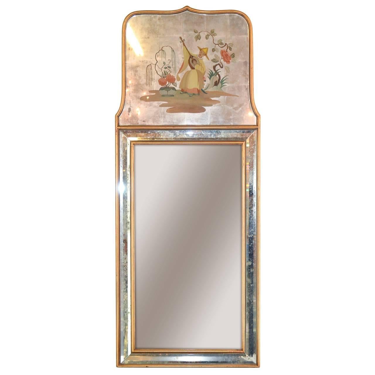 Venetian Glass Mirror in Oriental Motif