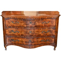 18th Century Italian Burl Walnut Commode