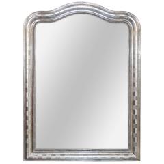19th Century French Louis Philippe Mirror with Geometric Design