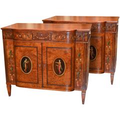 Pair of English Adams Side Cabinets 8