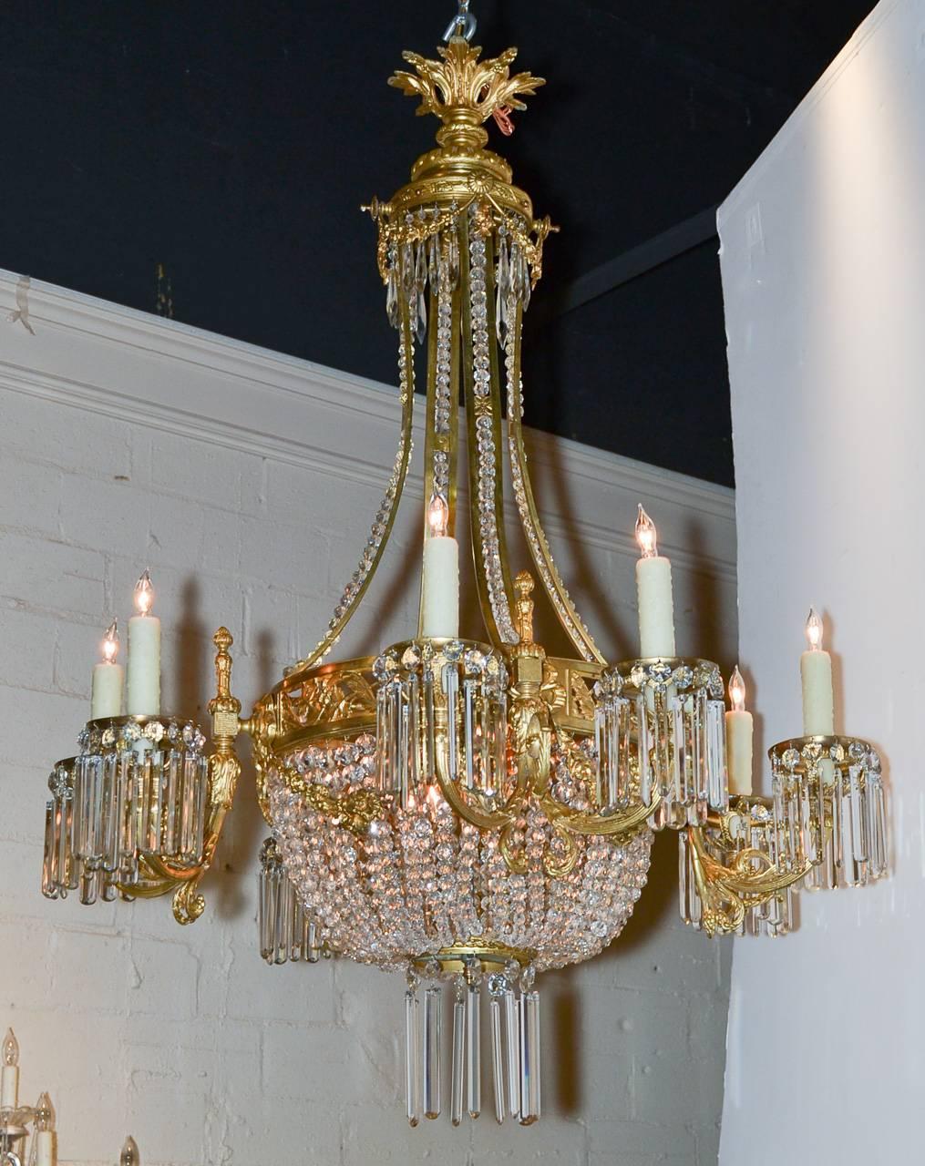 Fine 19th Century French Beaded Chandelier 3