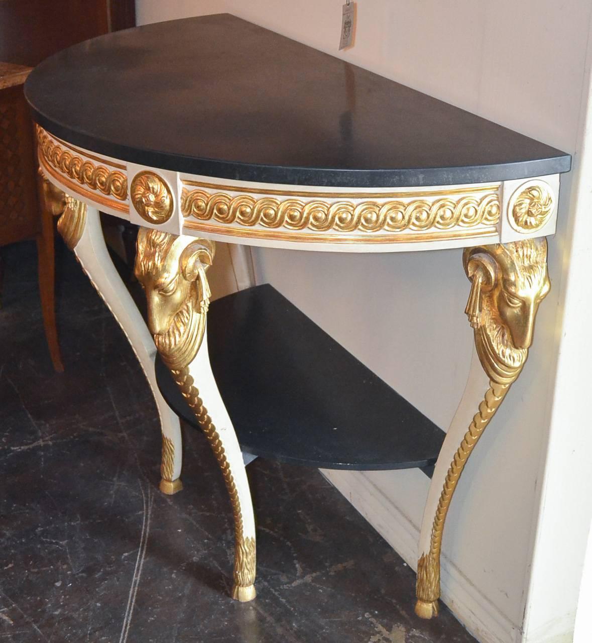 Gilt Superb French Neoclassical Console For Sale