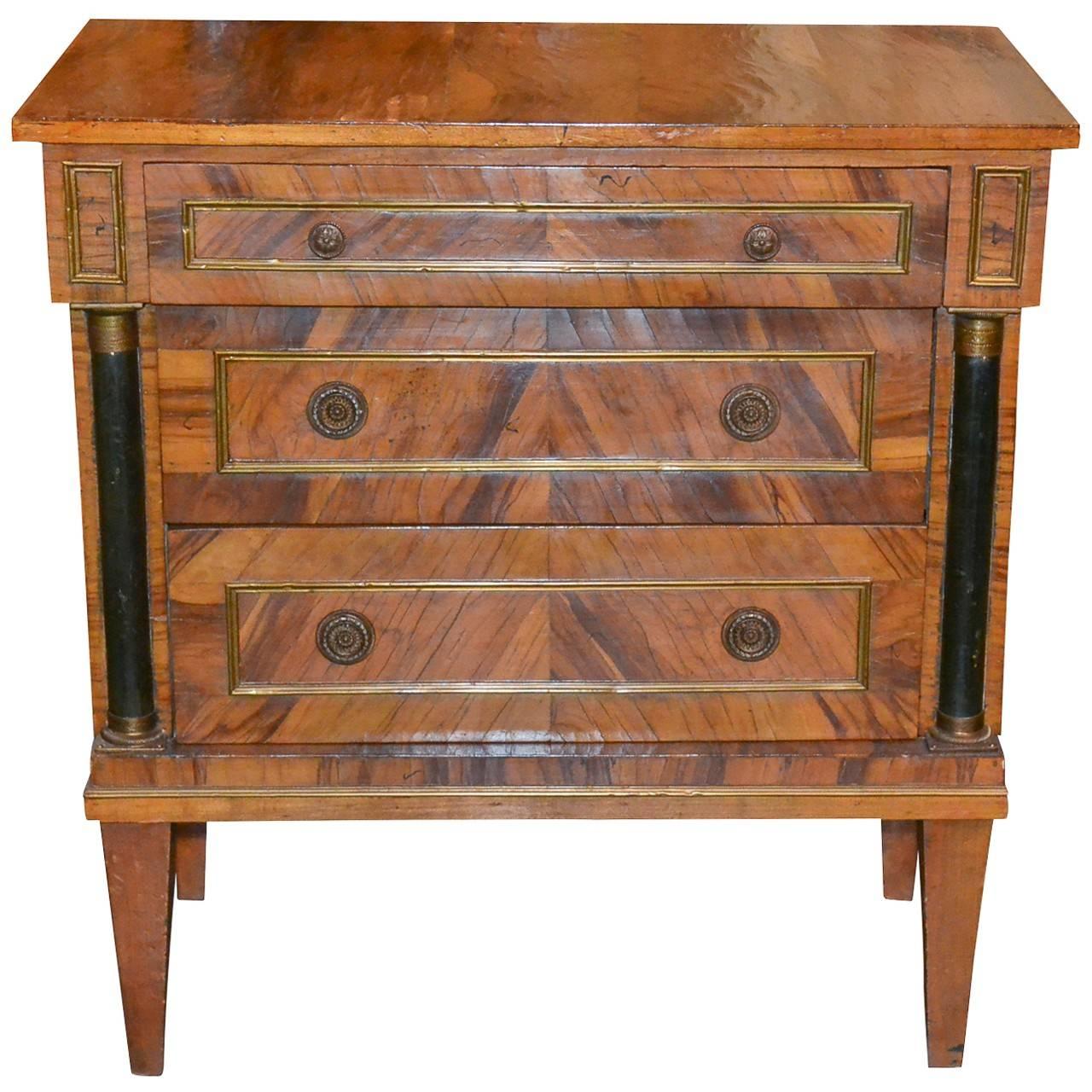 Striking Continental Burl Walnut Chest