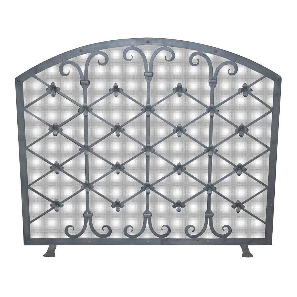 Custom Iron Fire Screen Made by Legacy Antiques in Dallas