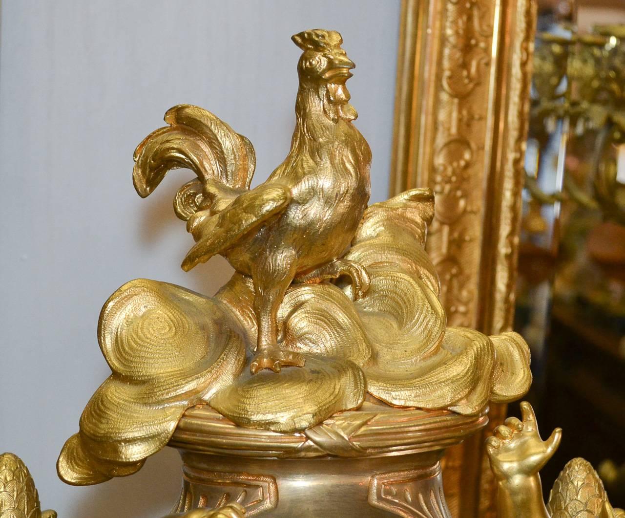 Magnificent 19th Century French Louis XV Garniture In Good Condition In Dallas, TX