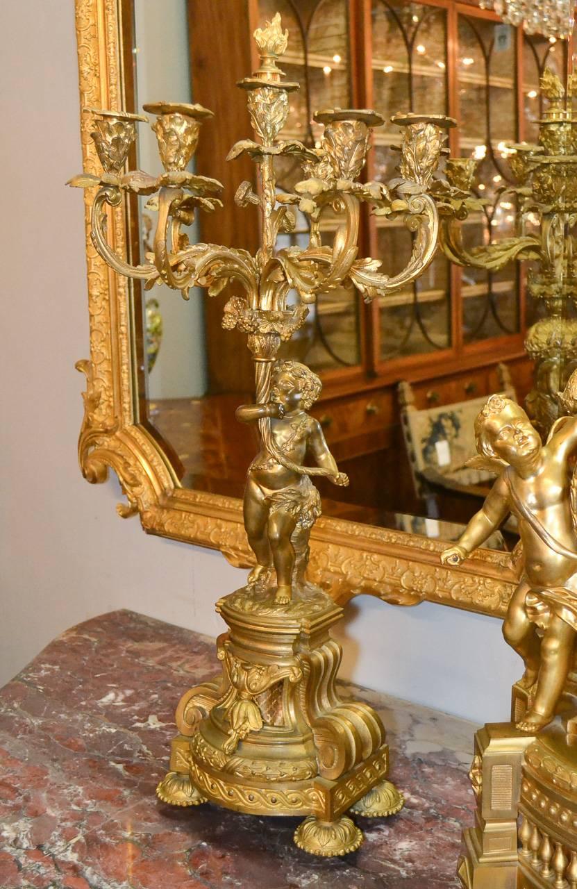 Magnificent 19th Century French Louis XV Garniture 5