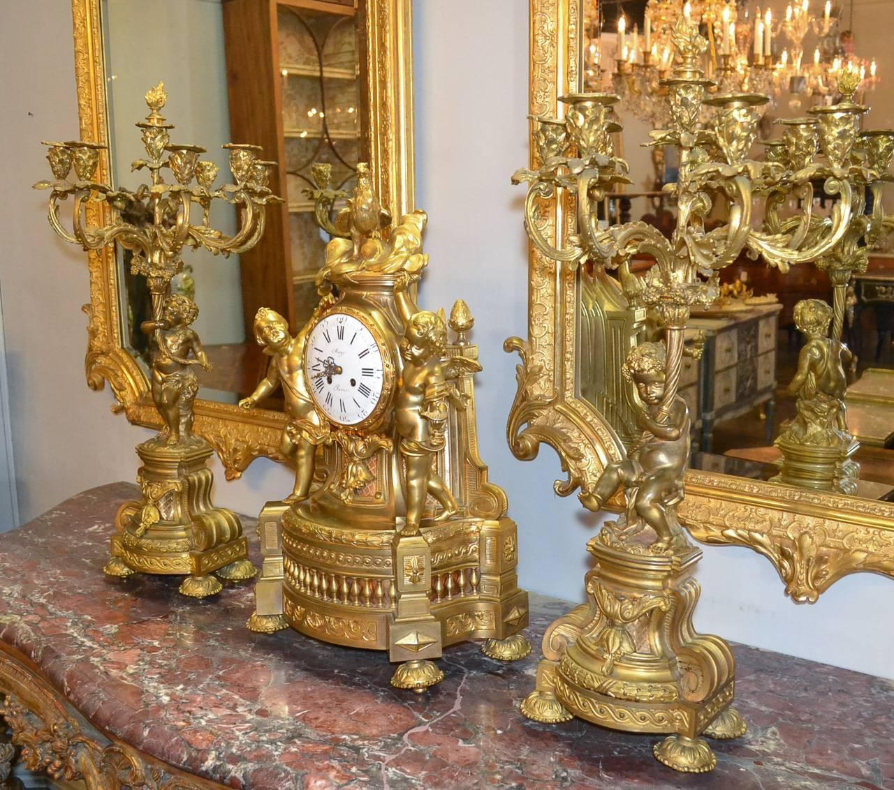 Magnificent 19th Century French Louis XV Garniture 1