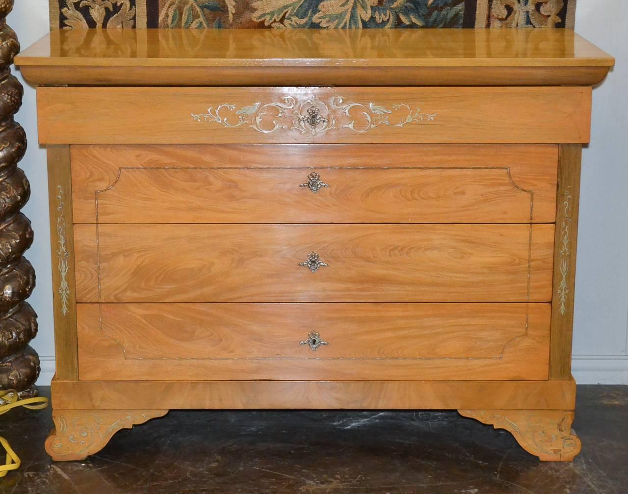 19th Century French Charles X Bleached Commode In Good Condition In Dallas, TX