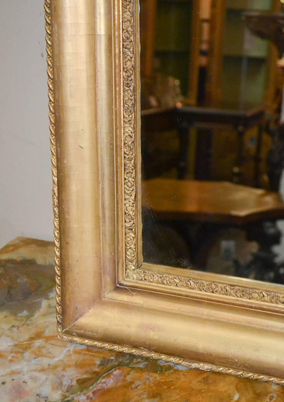 19th Century French Giltwood Mantel Mirror 2