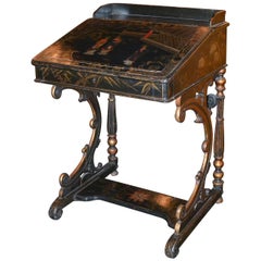 Nice 19th Century English Chinoiserie Davenport Desk