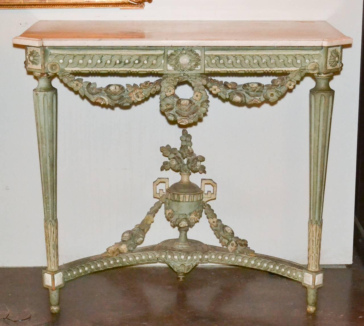 18th Century and Earlier Pair of 18th Century French Louis XVI Consoles