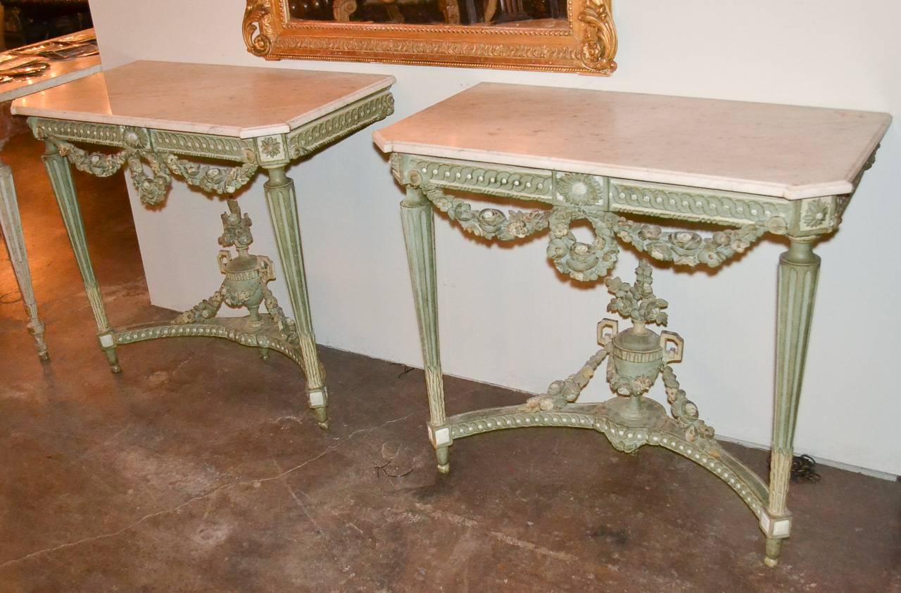 Pair of 18th Century French Louis XVI Consoles 3