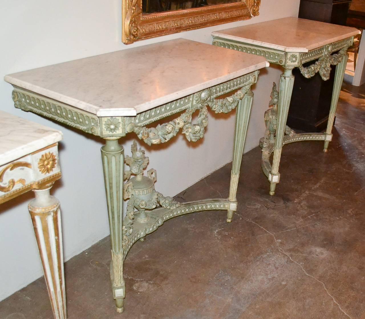 Pair of 18th Century French Louis XVI Consoles 5
