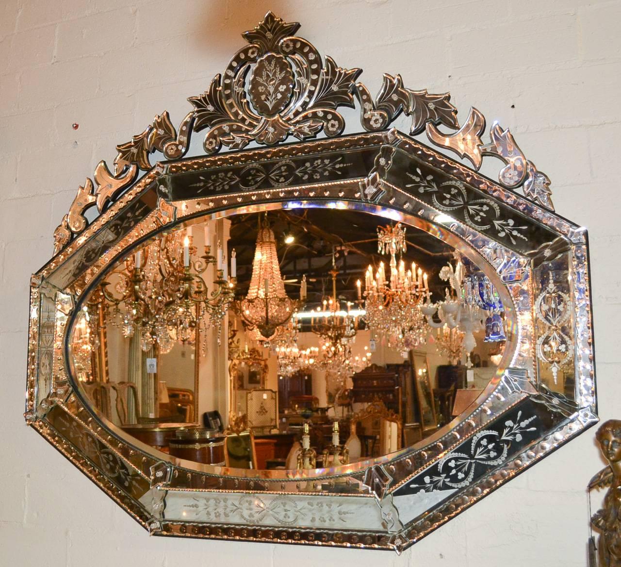 Excellent Oversized Venetian Shaped Mirror 1