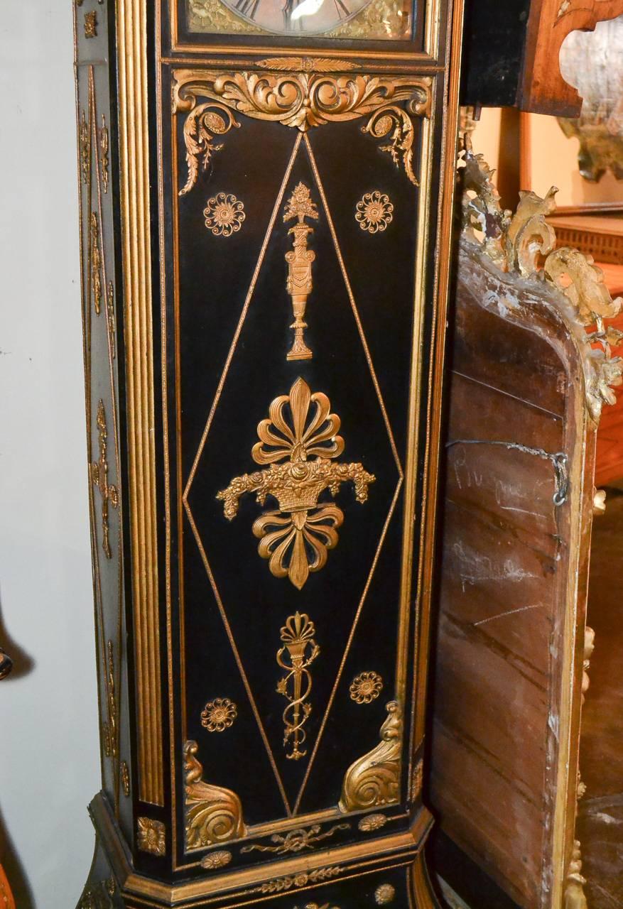 19th Century Continental Grandfather Clock 1