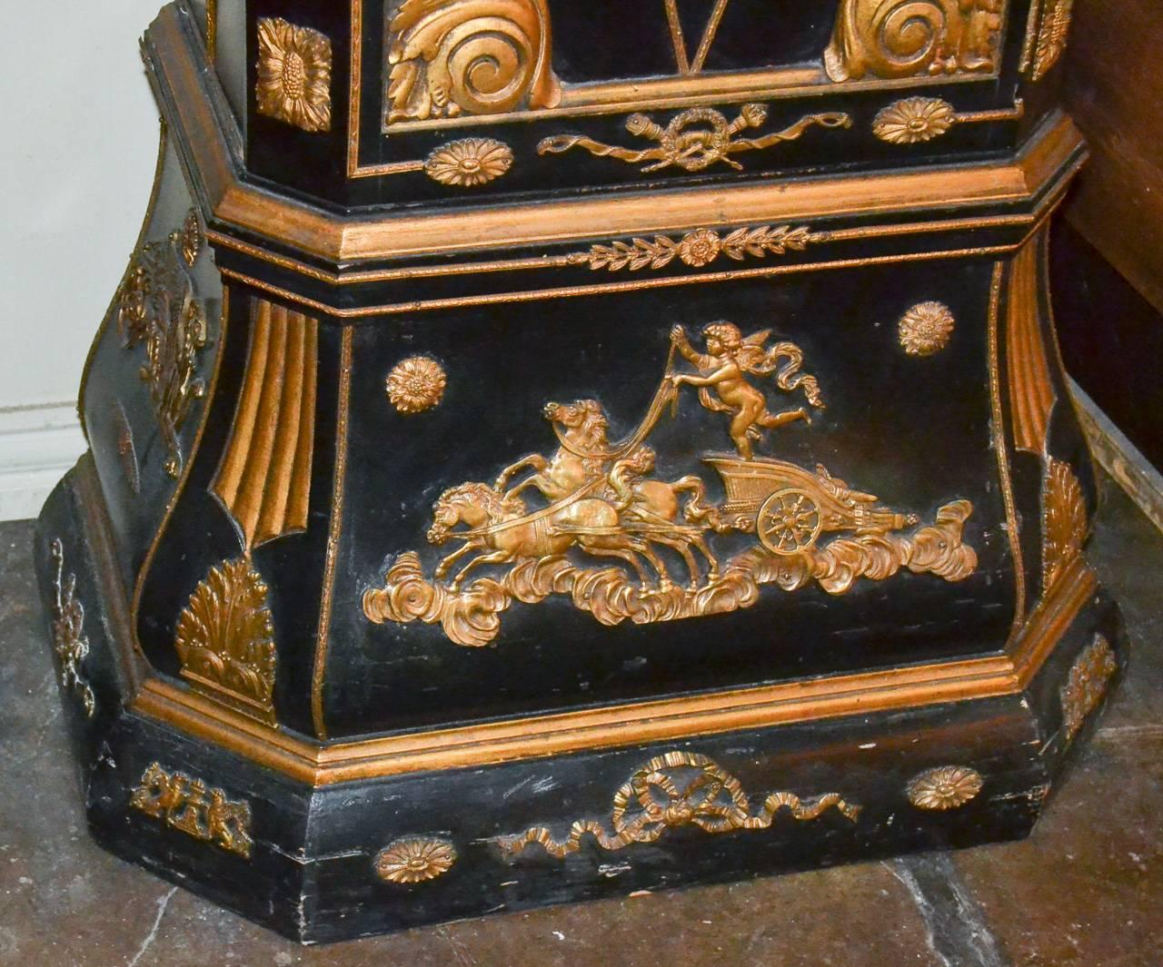 19th Century Continental Grandfather Clock In Good Condition In Dallas, TX