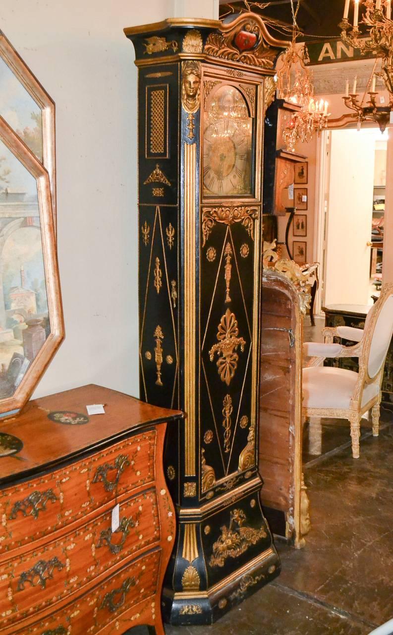 19th Century Continental Grandfather Clock 3