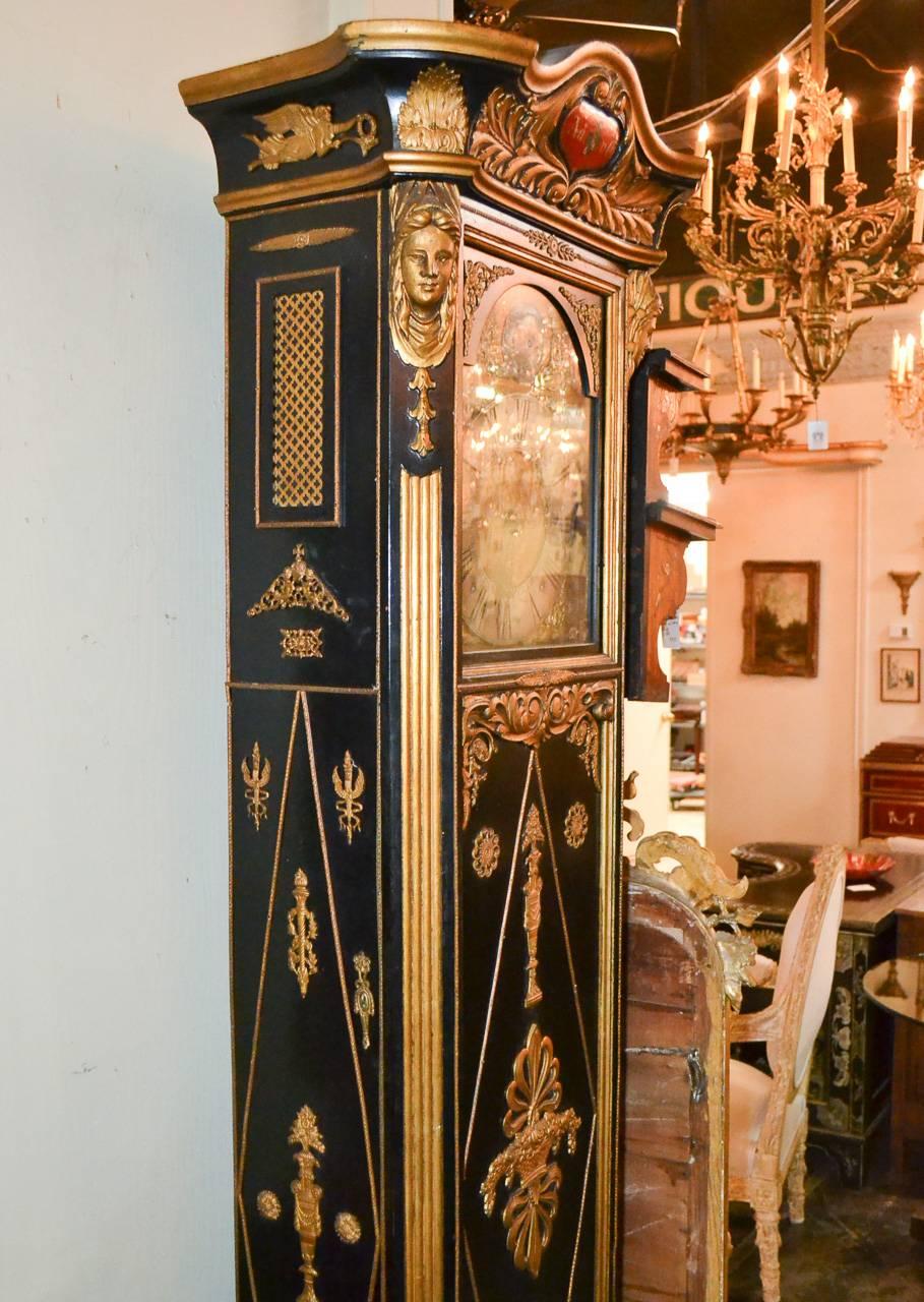 19th Century Continental Grandfather Clock 2