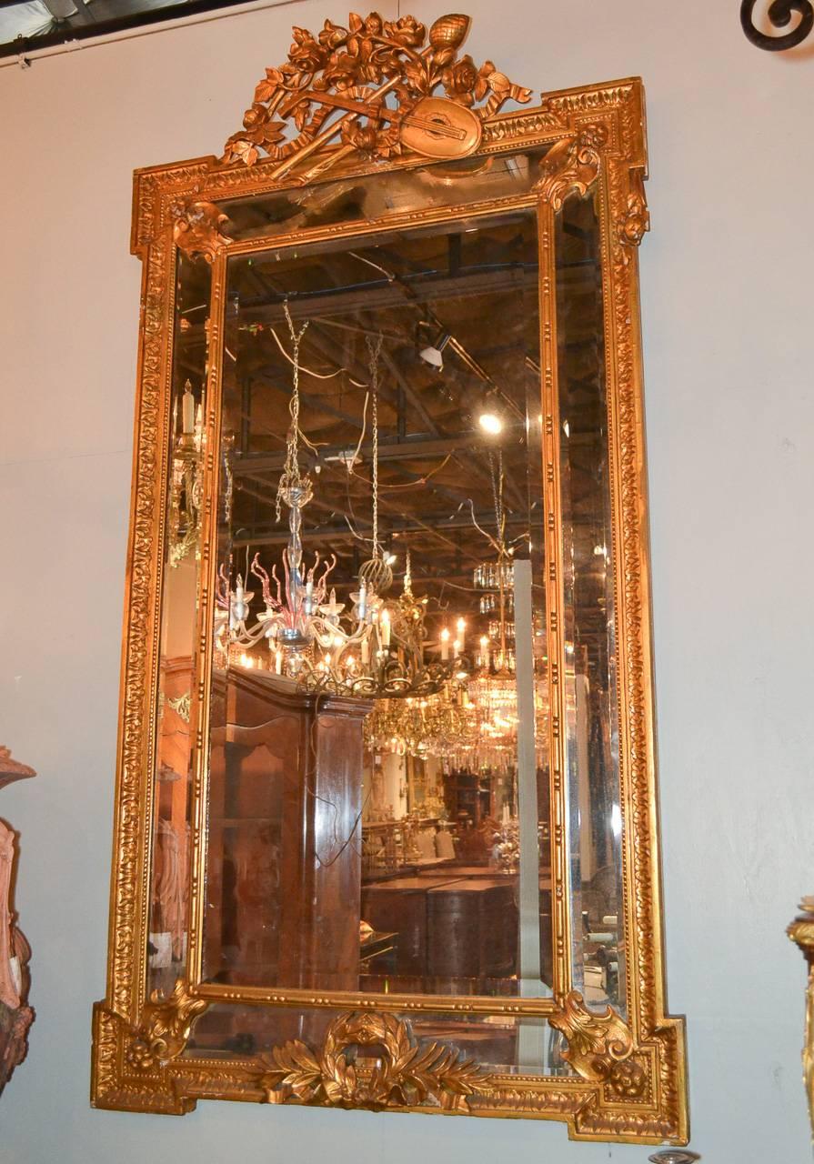 French Louis XVI Giltwood Mirror 3