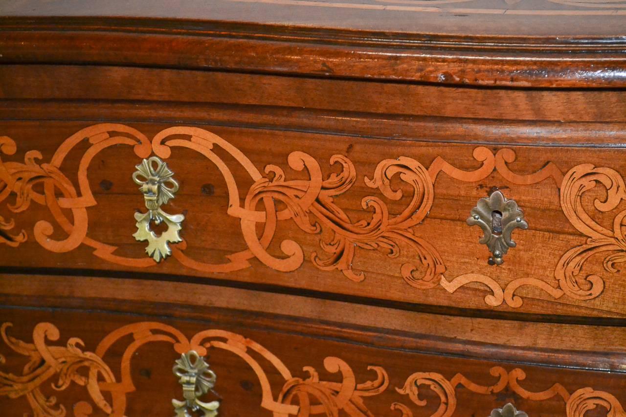 Inlay 19th Century Italian Marquetry Inlaid Commode