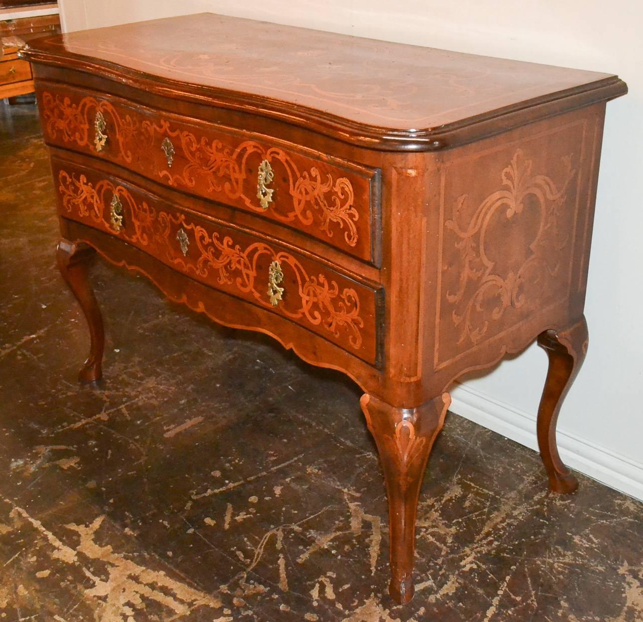 19th Century Italian Marquetry Inlaid Commode 2