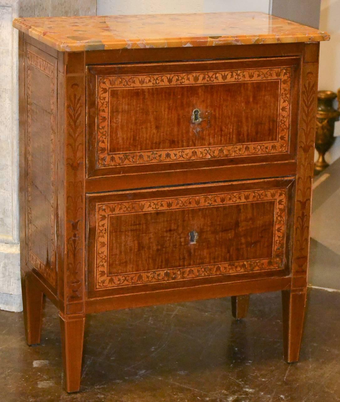 18th Century Italian Inlaid Chest In Good Condition In Dallas, TX