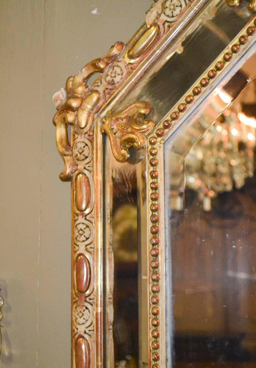 Carved 19th Century French Giltwood Mirror